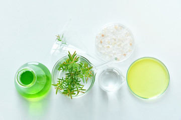 Natural organic botany and scientific glassware, Alternative her