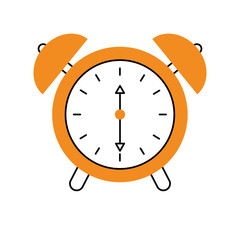 alarm clock time alert bell hour concept vector illustration