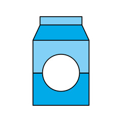 milk or juice box carton with drinking vector illustration
