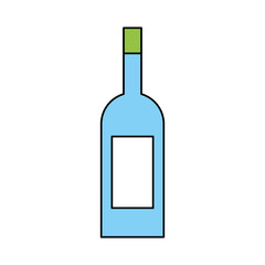 wine bottle drink beverage market product vector illustration