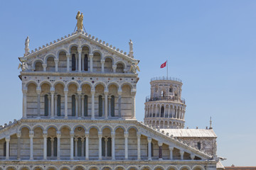 Fototapeta na wymiar Toskana-Impressionen, Pisa, Schiefer Turm von Pisa mit Dom