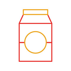milk or juice box carton with drinking vector illustration