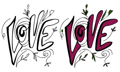 love. Hand lettering and custom typography for your design. Doodle