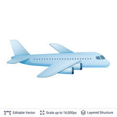 Airplane isolated on white.