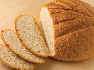 loaf of white bread on a table