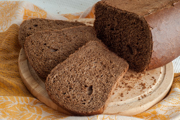 Sweet loaf of bread on a table