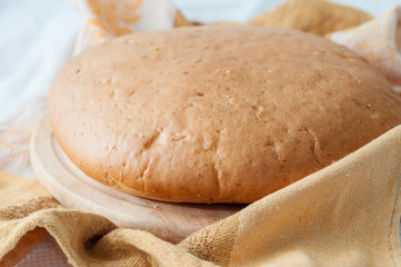 loaf of white bread on a table