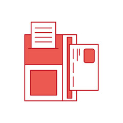 dataphone credit card transaction payment icon vector illustration