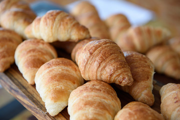 Golden brown croissant fresh bake