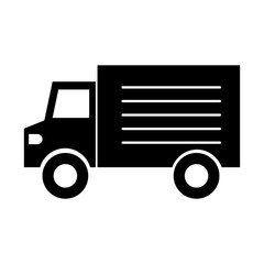 truck vehicle transport supermarket delivery icon vector illustration