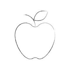 fresh fruit apple food market icon vector illustration