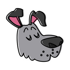 Dog pet cartoon icon vector illustration graphic design