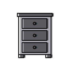 Wooden nightstand isolated icon vector illustration graphic design
