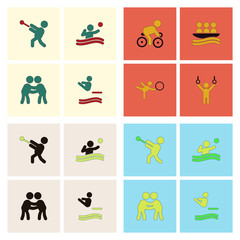 Set of Olympic game design vector