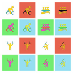 collection of Olympic game design vector