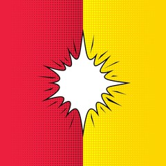 Comic book style red and yellow contrast background