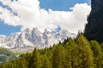 Fototapeta premium Val Bondasca - Vista delle Sciore e Cengalo - 2013