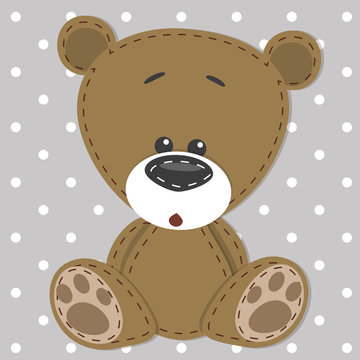 Greeting card with bear