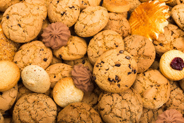 Lots of cookies and biscuits background