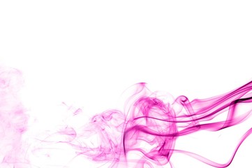 Obraz premium Purple smoke on a white background,Pink smoke on white background,Abstract smoke background