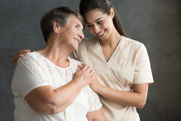 Portrait of grandma and granddaughter