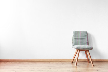 Grey patterned chair