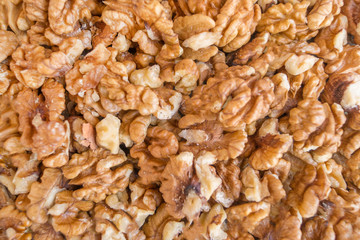 Walnuts as a background, texture