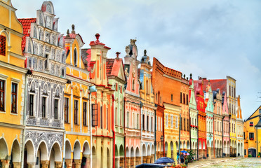 Traditional houses on the main square of Telc, Czech Republic