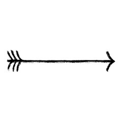 Arrow Sign Sketch Brush Stroke
