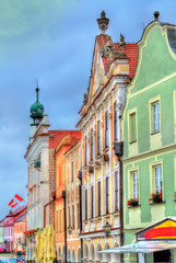 Traditional houses on the main square of Telc, Czech Republic