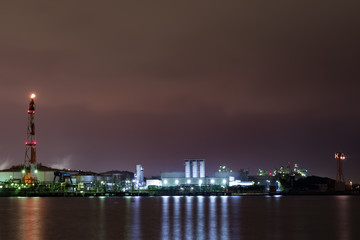 Naklejka premium 京浜工業地帯・工場夜景
