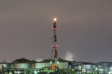 Obraz premium 京浜工業地帯・工場夜景
