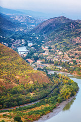 The Top View Of Mtskheta, Georgia, The Old Town Lies At The Confluence Of The Rivers Mtkvari And...