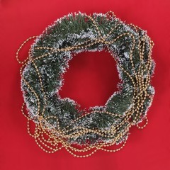 Classic Christmas wreath to decorate doors