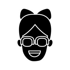 Woman with glasses icon vector illustration graphic design