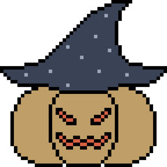 vector pixel art pumpkin halloween