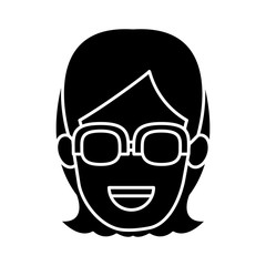 Woman with glasses icon vector illustration graphic design