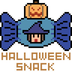 vector pixel art candy halloween