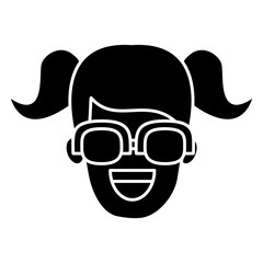 Woman with glasses icon vector illustration graphic design