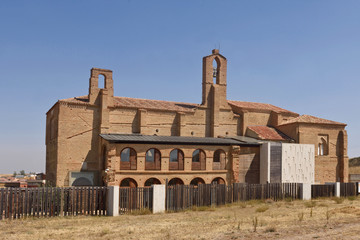 Naklejka premium Romanesque church of La Peregrina of Sahagun, St.James way, Leon province, Castilla y Leon , Spain