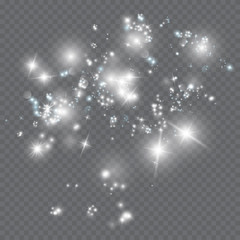 Fototapeta premium Glow light effect. Vector illustration. Christmas flash. dust