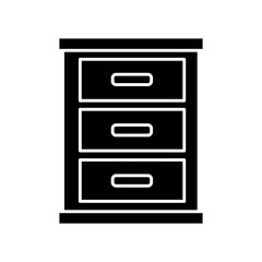 Wooden nightstand isolated icon vector illustration graphic design