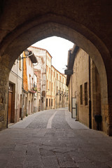 Fototapeta premium Street of Santo Domigo de la Calzada, La Rioja, Spain