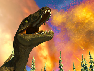 Dinosaur doomsday 3d rendering © satori