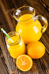 Jar of orange juice