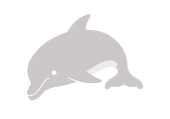Dolphin Cartoon. Vector Illustration Of A Cute Cartoon Dolphin.