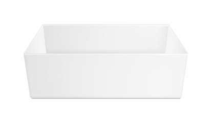 White paper or plastic open box