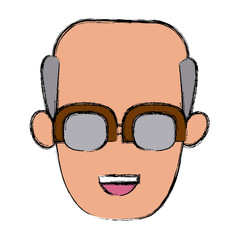 Man with glasses icon vector illustration graphic design