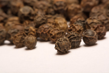 Black pepper  isolated on white background