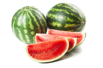 Ripe juicy watermelons